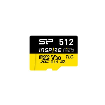 Silicon Power Inspire V30 512GB microSDXC -kortti (USB-C -adapterilla)