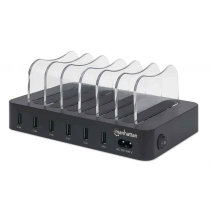 Manhattan 6-porttinen USB-latausasema 50W kokonaisteholla