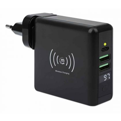 Manhattan 4-in-1 verkkolaturi ja 8000mAh powerbank