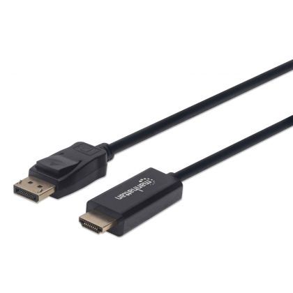 Manhattan DisplayPort - HDMI 4K@60Hz kaapeli, 3m