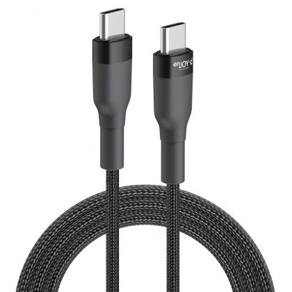 ENJOY punottu USB-C - USB-C pikalatauskaapeli, 1m