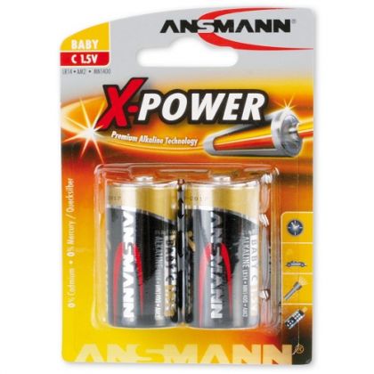 Ansmann Alkaline X-POWER 1,5V Baby C, 2 kpl