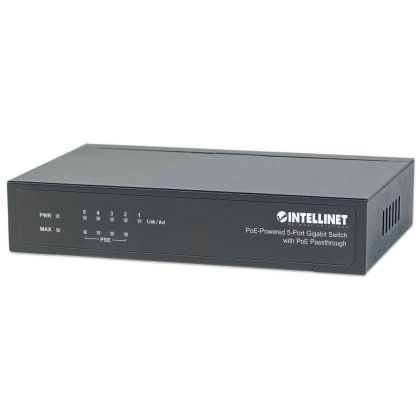 Intellinet 5-portin Gigabit Ethernet PoE+ Passthrough kytkin