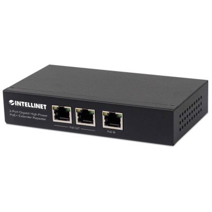 Intellinet Gigabit High-Power PoE+ Extender Repeater kahdelle PoE-laitteelle