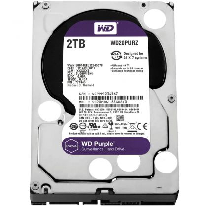 WD Purple 2TB 3.5 SATAIII kovalevy