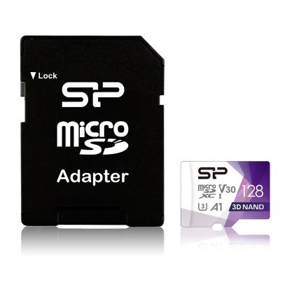 Silicon Power Superior Pro V30 128GB microSDXC -kortti (SD-adapterilla)