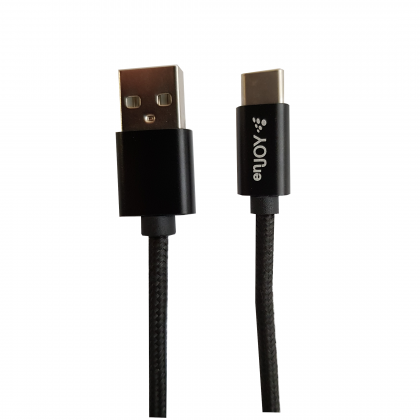 ENJOY punottu USB-C kaapeli 3m musta